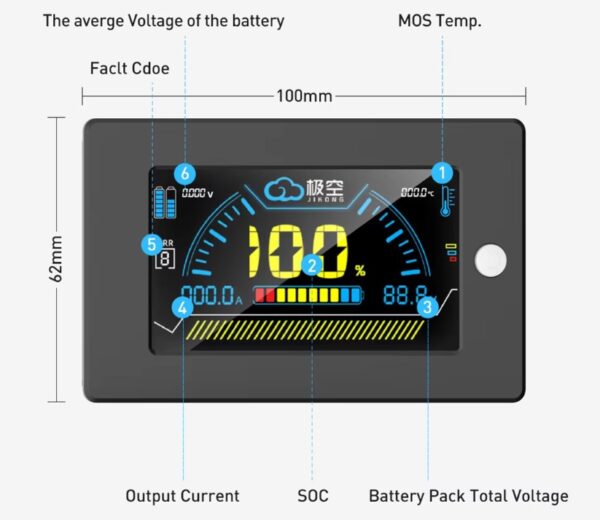 JIKONG BMS LCD 3.2 Inches LCD Display - Image 3